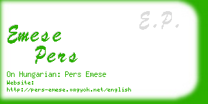 emese pers business card